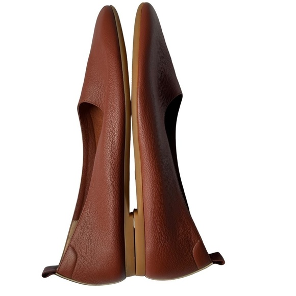 Everlane Brick Color Italian Leather Day Glove Ballet Flat Size 11 NWOT - Picture 4 of 9